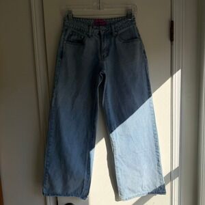 Edikted Light Wash Wide Leg Denim Jeans Women's Size XS